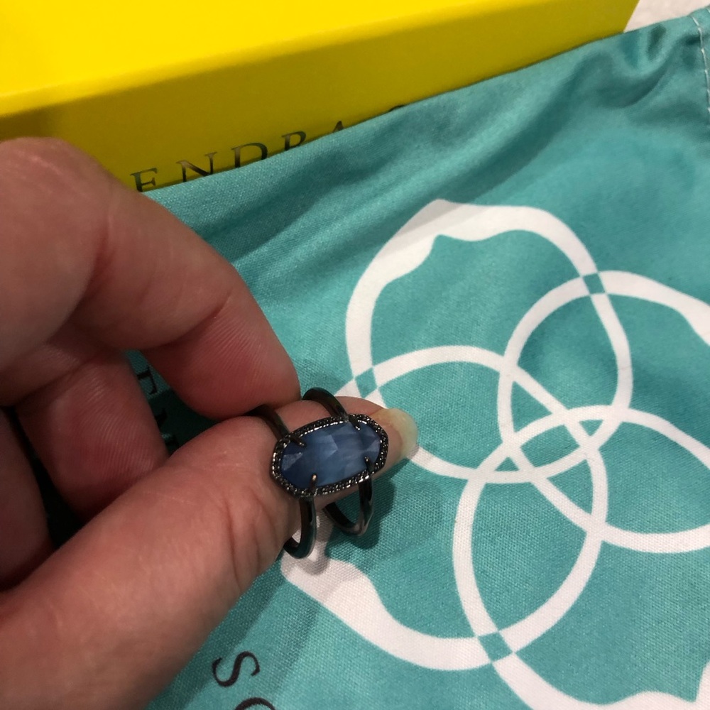 Kendra Scott Dark Blue Double-Band Ring - Picture 7 of 8